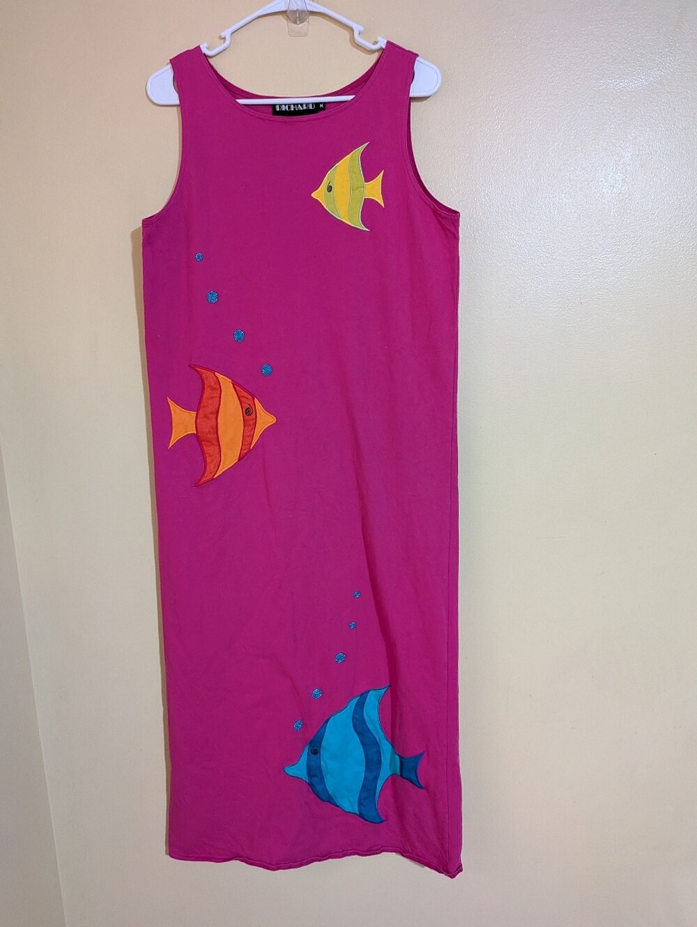 Richard Vintage Fish Tropical Tank Maxi Dress Medium